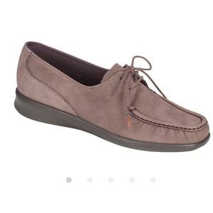 SAS Petra Lace Up Truffle Nubuck Suede Leather Moc Toe Lace-up driving Loafer 8